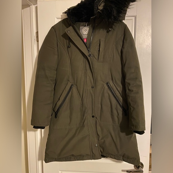 Vince Camuto womens Down
Hooded Duffle Coat Parka - Medium - army green - Picture 1 of 16